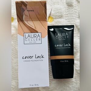 Laura Geller Cover Lock Cream Foundation - Honey Shade - 1oz.